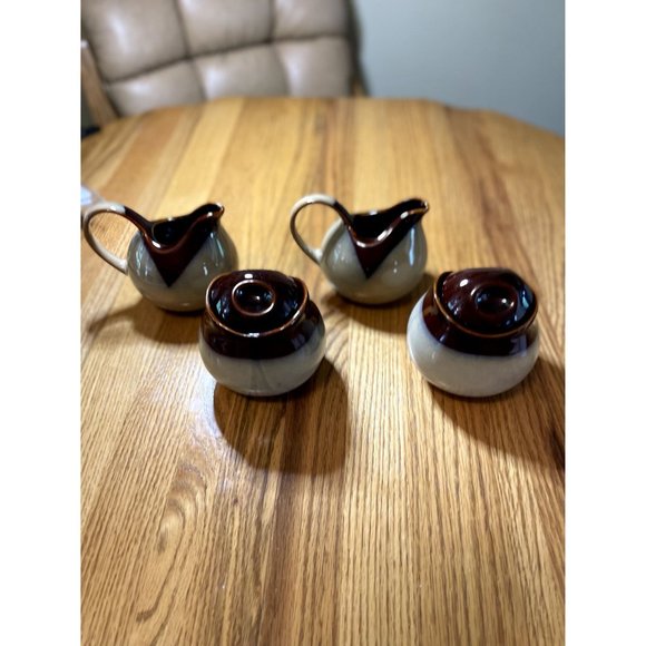 Two Sets of Vintage 1970 SANGO Mid Century Nova Brown Sugar and Creamer Set - Picture 7 of 16
